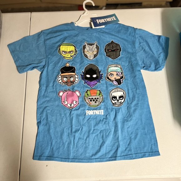Boys Fortnite blue short sleeve tshirt SIZE L (10/12) - Picture 1 of 1
